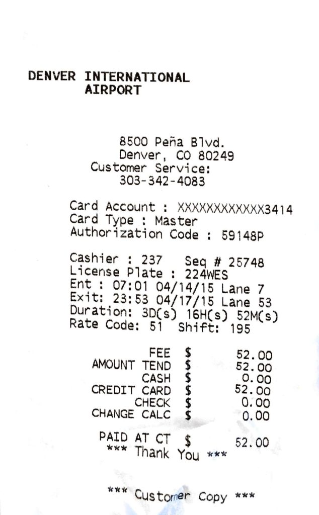 A thermal receipt that contains potentially harmful compound BPA