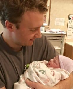 Co-founder Paul and his daughter