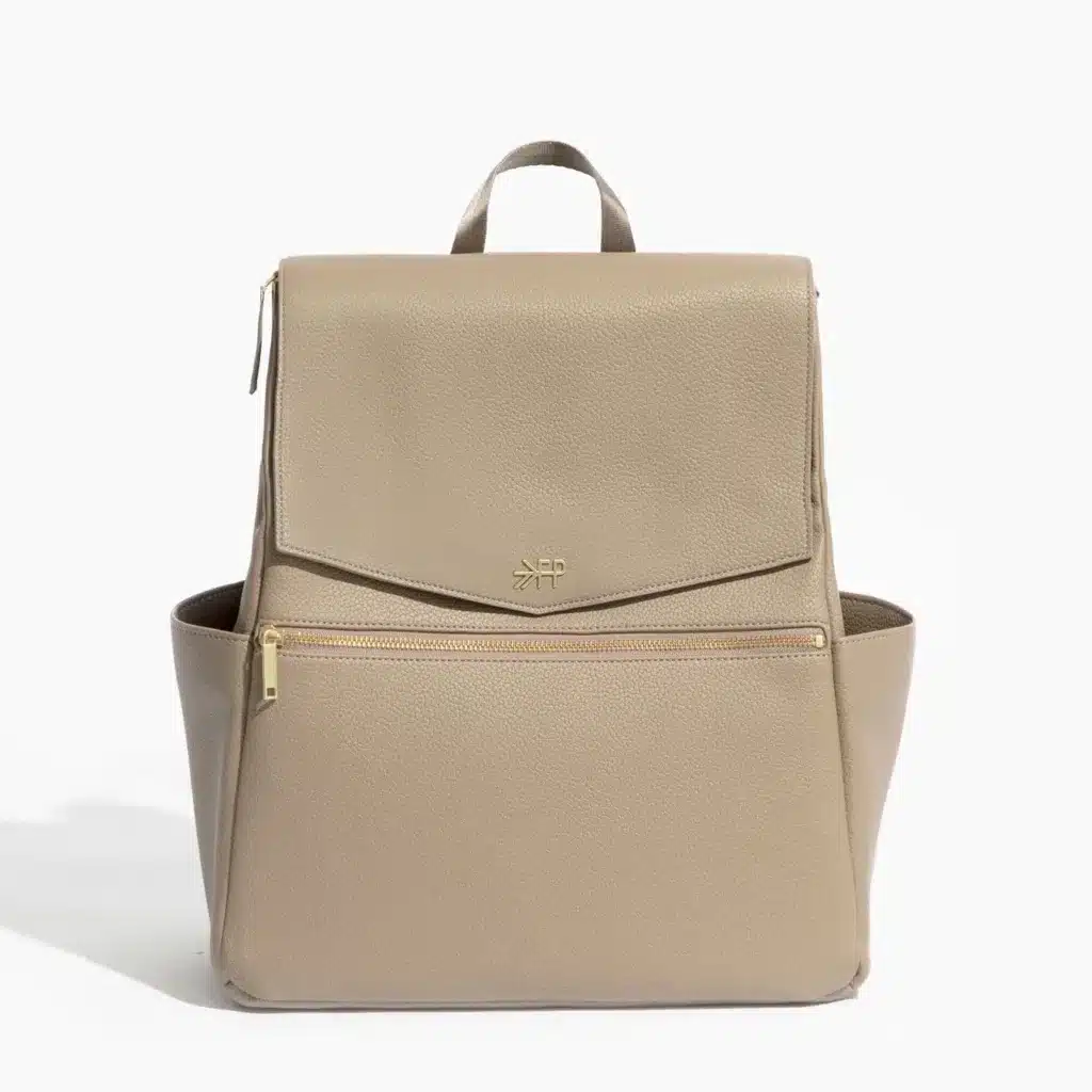 Stock image of a tan Freshly Picked backpack
