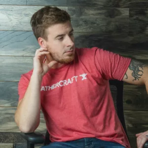 Fathercraft Logo T-Shirt - Heathered Navy, M